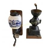 Two Vintage Style Coffee Grinders