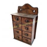 Wooden Spice Cabinet with Eight Drawers
