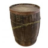 Wooden Barrel with Iron Straps