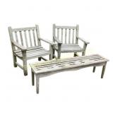 Outdoor Teak Seating Set with Bench