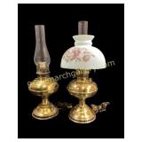 Two Converted Oil Lamps