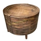 Wooden Barrel Side Table