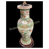 Chinese Famille Porcelain Lamp