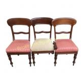 Four Upholstered Wooden Chairs