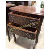 Wooden Two-Drawer Side Tables