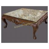 Vintage Carved Chippendale Style Coffee Table