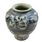 Blue and White Ceramic Jar