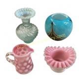 Four Assorted Art Glass Pieces