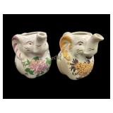 Cash Family Pottery Elephant Creamers