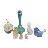 Glass Art Items Including Figurines