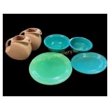 Six Pieces Fiesta Ware