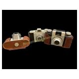 Three vintage Kodak Cameras