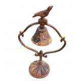 Cast Iron Bell with Bird Figurine