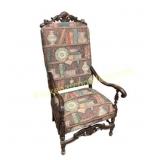 Ornate OpenÂ Armchair with Upholstery