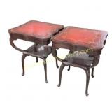Leather-Topped Side Tables