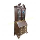 Mahogany Secretary Cabinet With Glass Doors
