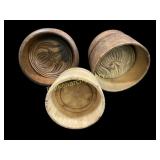 Three Wooden Butter Molds