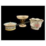 Porcelain and Alabaster Table Articles