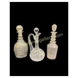 Three Glass Decanters