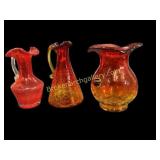 Three Pieces  Art  Glass