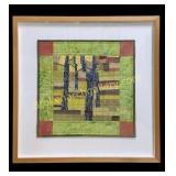 Framed Susan Web Lee Quilted Textile