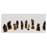 Group Carved Asian Figures