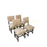 Four Upholstered Wooden Chairs