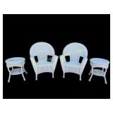4 Pcs Resin Wicker Patio Furniture