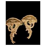 Pair Antique Giltwood Walk Brackets