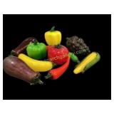 Collection of Glass Vegetables and Fruit