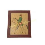 Framed Garnett French Artwork of Cavalry Rider