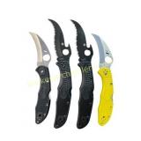 4 Spyderco Folding Pocket Knives