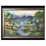 South Pacific Island Landscape Painting