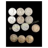 Franklin, Walking Liberty, Barber Half Dollars