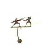 Hand-Painted Metal Fencing Figurine