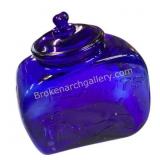 Cobalt Blue Pennant Peanuts Jar