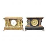 Ornate Mantel Clocks with Columns