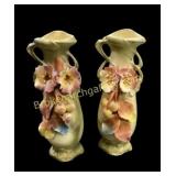 Pair Royal Dux Porcelain Vases