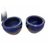 Blue Ceramic Planters 14.5 x 11.5 in