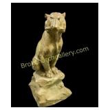 Glazed Porcelain Statue Mountain Lion