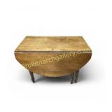 Oak Drop-Leaf Dining Table with Turned Legs