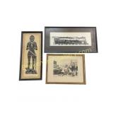 Lot of 3 Framed Vintage Prints