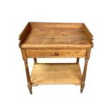 Wooden Washstand Table with Drawer