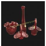Fenton Ruby Glass Articles