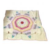 Handmade Star Pattern Quilted Blanket