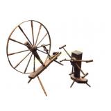 Wooden Spinning Wheel and Yarn Winder