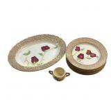 Ceramic Dinnerware with Floral Design