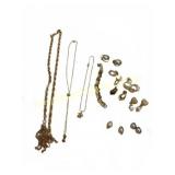 Gold-Tone Costume Jewelry Lot