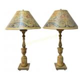 Pair Decorative Neoclassical Style Lamps