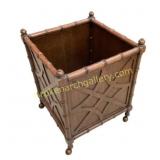 Kindel Wooden Planter with Brass Casters